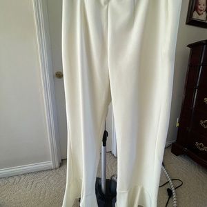 Scripted cream pants size s/p